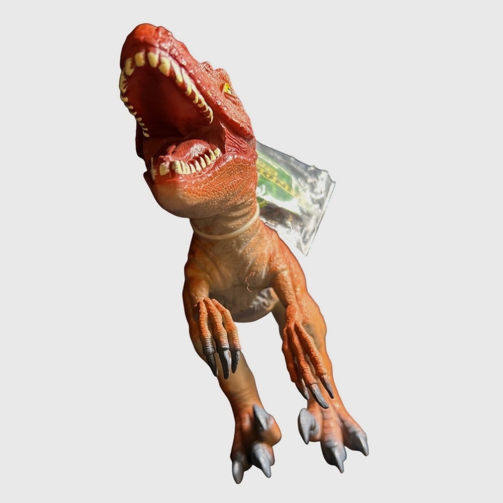 Dinosaurs‎ Raptor Orange Brown Striped Action Figure Toy 2015 DT5637D-3-WM